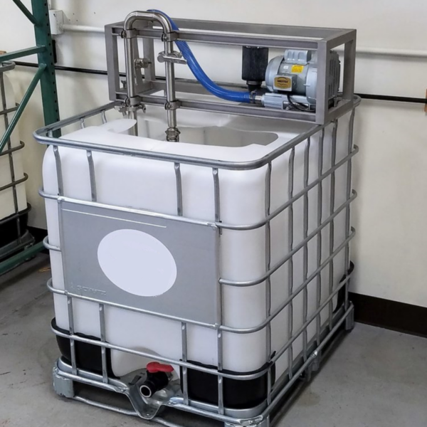 Assembled GEOTEA Machine for extracting microbes and nutrients from worm castings and compost for liquid application