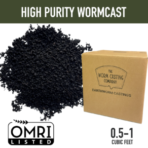 Microbe-rich worm castings, or vermicast, for soil health and restoration by the Worm Casting Co located in Appleton, WI with U.S. Shipping