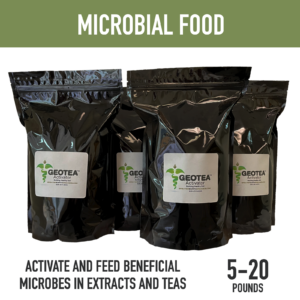 GEOTEA Activator food promotes microbial proliferation, especially beneficial fungal species for bulk compost extract