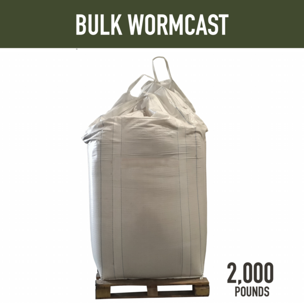 1 ton bulk worm castings for sale from the worm casting co located in Appleton Wisconsin with U.S. Shipping
